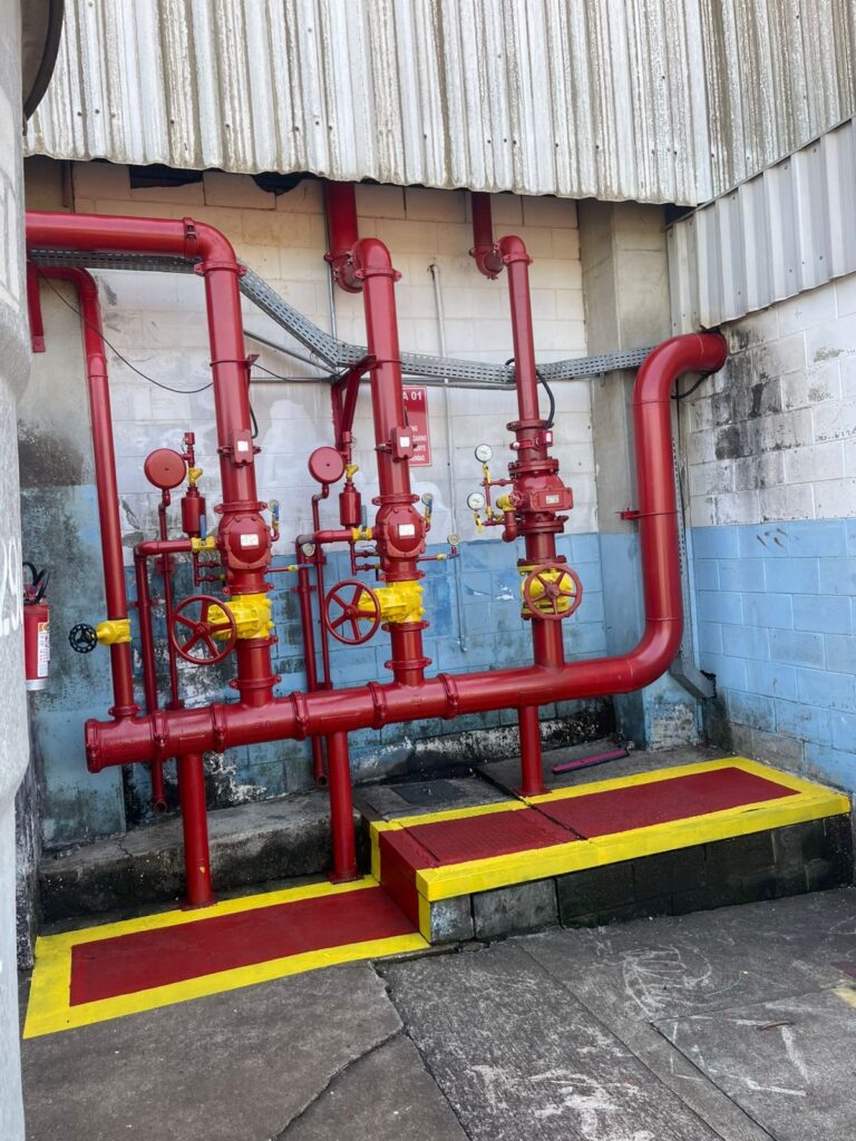 rede hidráulica de combate a incêndio